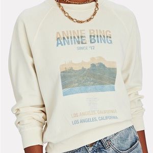 Anine Bing Arlo Sweatshirt Desert Road Los Angeles Size Medium